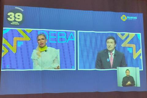 Susana Gónzalez y Nicolás Lapentti cuestionaron sus administraciones en la Prefectura del Guayas durante el debate electoral 