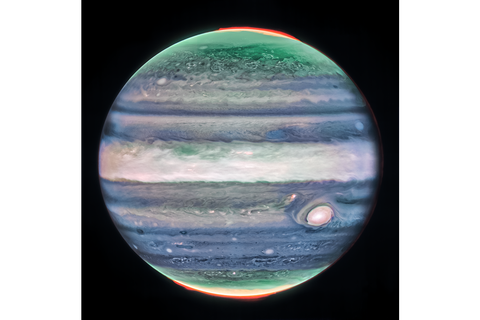 El telescopio James Webb capturó una sorprendente imagen de Júpiter