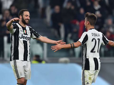 Juventus goleó 4-1 al Palermo con gran actuación de Higuaín y Dybala