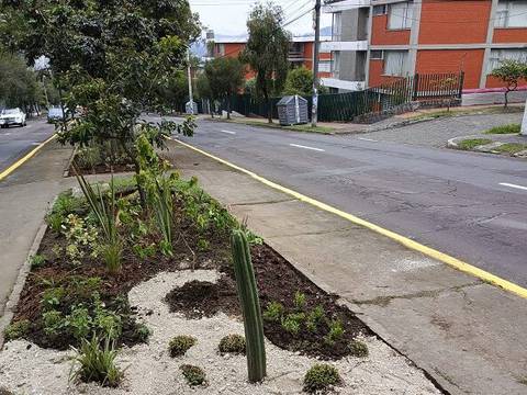 Corredor verde urbano se implementa en la av. Mariana de Jesús, en el norte de Quito