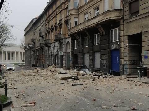 Fuerte temblor provoca daños y pánico en Zagreb, Croacia