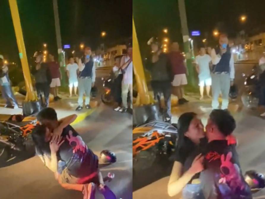 He pretended to run him over to propose to his girlfriend;  that’s how she reacted