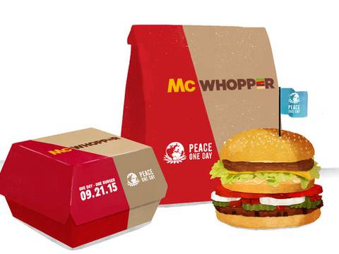 Burger King le propone a McDonald's crear una ‘hamburguesa de la paz’