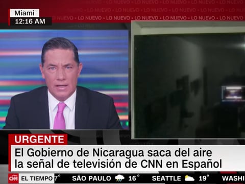 Nicaragua saca del aire la señal de CNN en Español