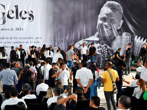 Artistas dicen adiós a Omar Geles y lo recuerdan como compositor, cantante y  actor; el velatorio incluyó una figura de cera 