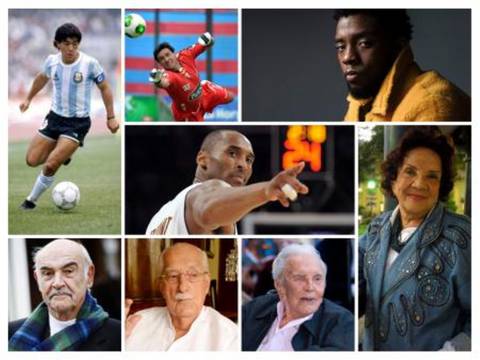 Maradona, Sean Connery, Kobe Bryant y muchos más: los personajes que murieron a lo largo del 2020