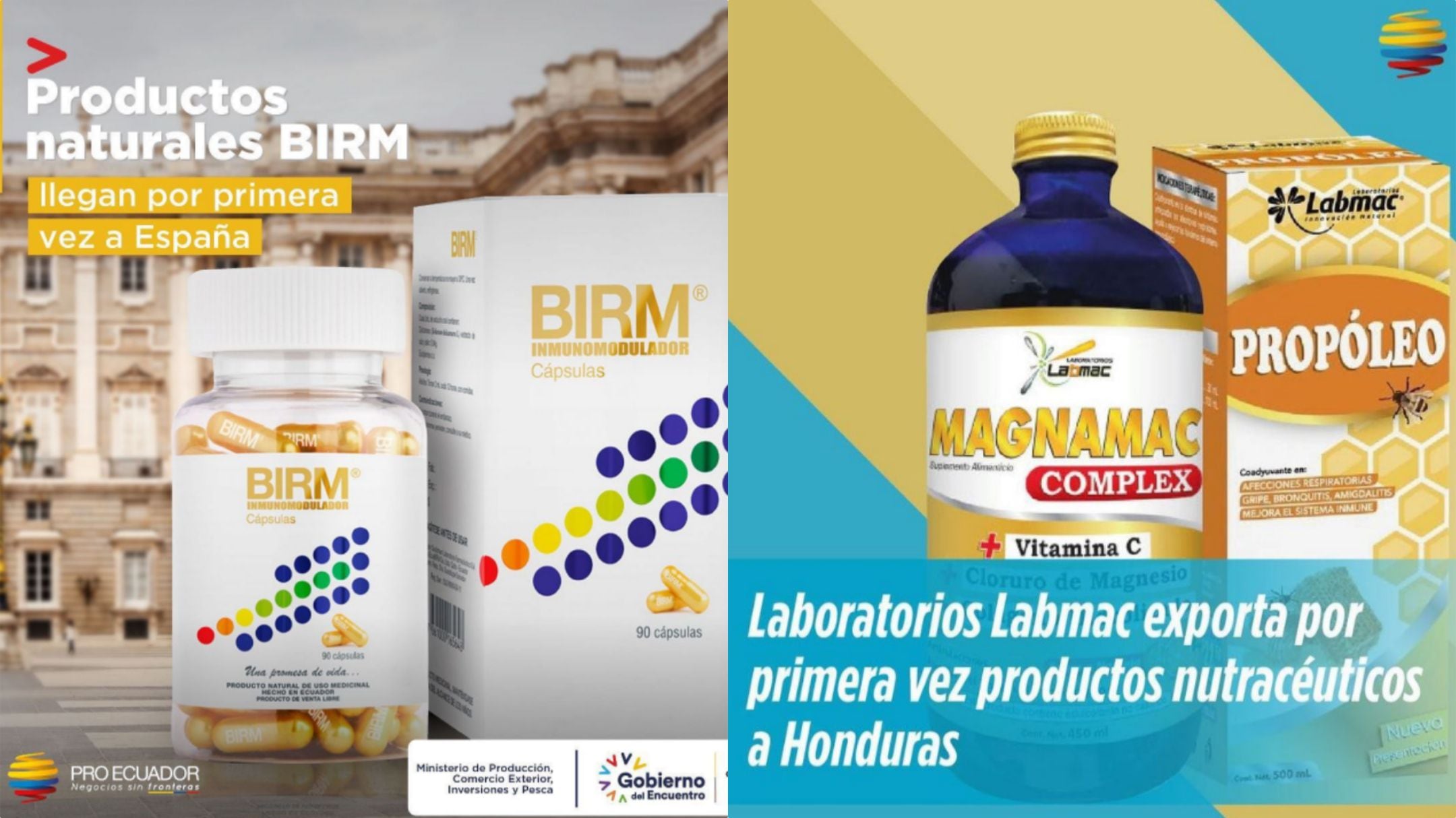 Nuevas exportaciones: productos naturales se abren mercado en España y Honduras