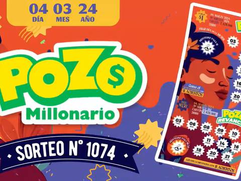 Pozo Millonario - sorteo 1074: Estos son los números ganadores del lunes, 4 de marzo de 2024