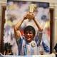 Homenajes para el ‘Pelusa’ Diego Armando Maradona durante las finales en Montevideo de los torneos de la Conmebol 