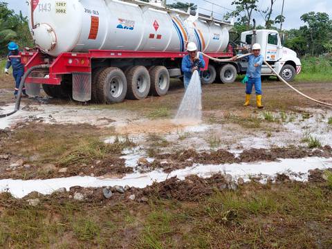 Derrame de agua de residual: segundo incidente ocurrido en el bloque 57 de Shushufindi en menos de un mes