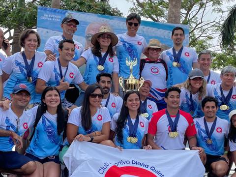 Club Diana Quintana se lleva título de la natación másters en torneo realizado en el Guayaquil Tenis Club