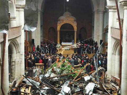 Después de 4 años se realizó misa en Catedral de Alepo