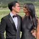 Una pareja elegante: Jasmine Tookes se pone su mejor vestido para la boda de su amiga y combina atuendos con el ecuatoriano Juan David Borrero