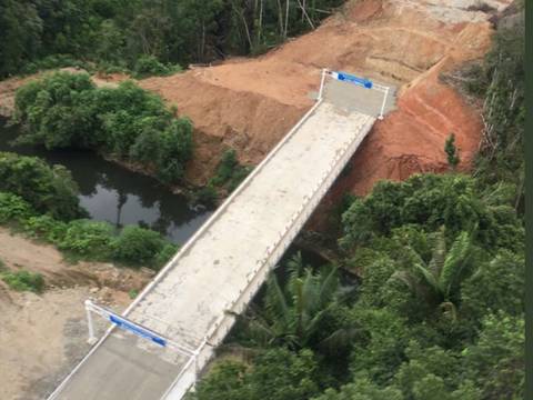Fondos para el sismo se usaron para puente y vía de Mataje