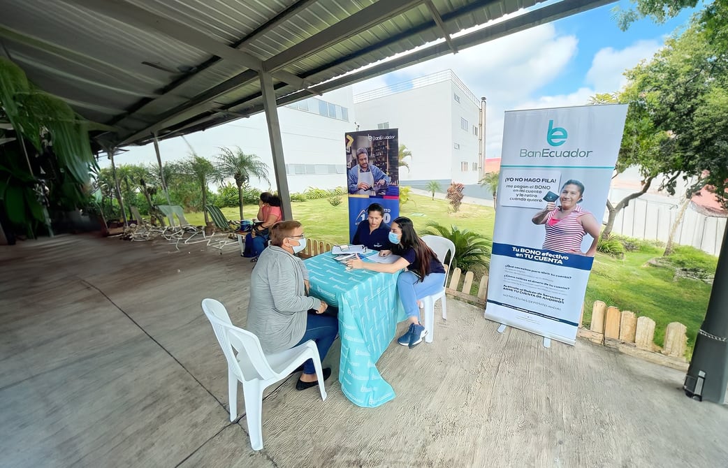 BanEcuador provides care to beneficiaries in brigades installed in two hospitals in Guayaquil