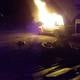 Incendian vehículo policial en la vía Cuenca-Molleturo