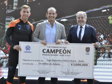 Liga de Quito recibe $ 1 millón por el título 2023 en Liga Pro