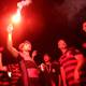 Fanáticos del Flamengo se toman Puerto Santa Ana para celebrar la conquista de la Copa Libertadores 