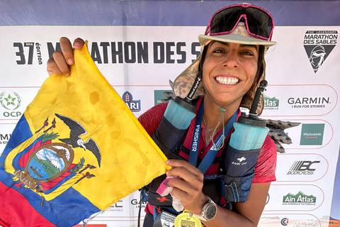 Paola Gamboa, la primera ecuatoriana en completar la difícil Marathon des Sables