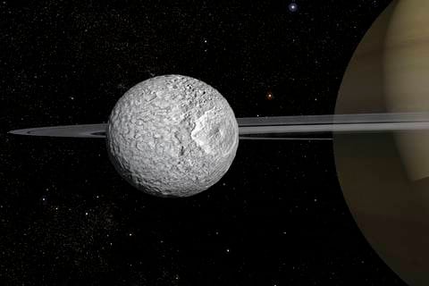 Un océano subterráneo podría encontrarse en la luna Mimas de Saturno