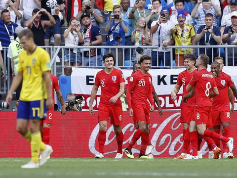 Tras 28 años Inglaterra vuelve a semifinales, al vencer 2-0 a Suecia en el Mundial Rusia 2018
