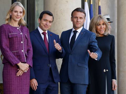 Emmanuel Macron y Daniel Noboa dialogaron sobre el fortalecimiento de las relaciones bilaterales