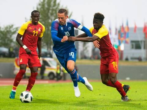 Ghana arruinó la despedida de Islandia ante sus hinchas, previo a su viaje al Mundial Rusia 2018