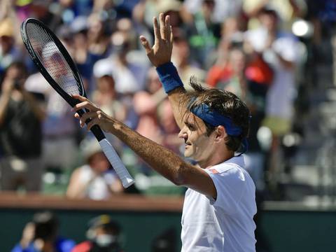 Roger Federer gana y se encamina a su sexto título de Indian Wells