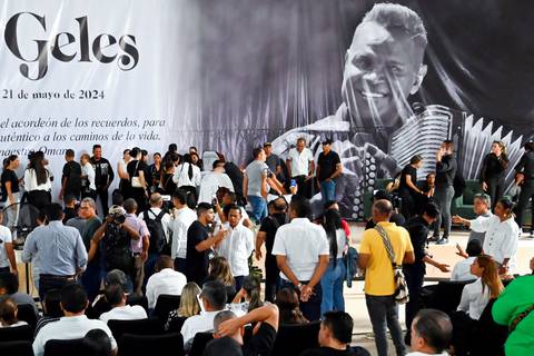 Artistas dicen adiós a Omar Geles y lo recuerdan como compositor, cantante y  actor; el velatorio incluyó una figura de cera 
