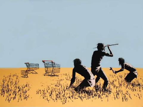 Roban un grabado de Banksy en Toronto