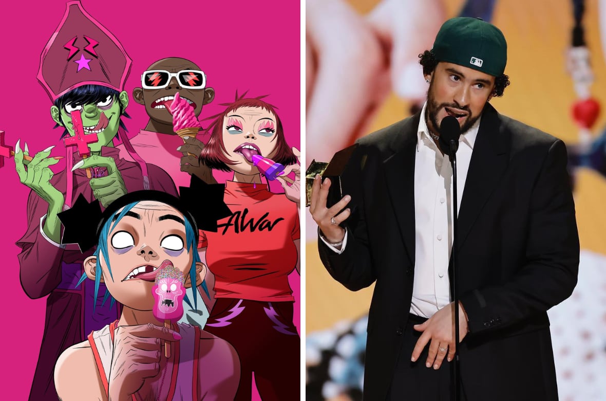 “Tiene una gran voz... No puedo competir con eso”, dice Damon Albarn, líder de Gorillaz, que estrena canción con Bad Bunny, ¡escúchala aquí!