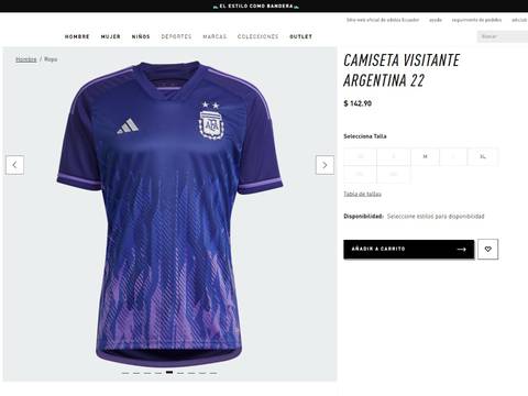 Camisetas de Argentina están agotadas en tiendas oficiales en Ecuador, antes del duelo con Países Bajos por cuartos de final