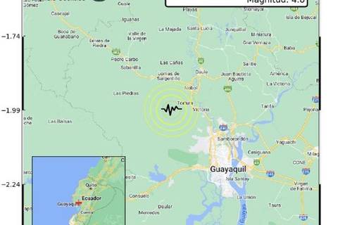 Fuerte temblor se registró en Guayas, la noche de este miércoles, 10 de abril