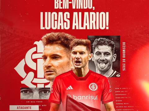 ¡Competencia para Enner Valencia! Lucas Alario refuerza la delantera del Inter de Porto Alegre