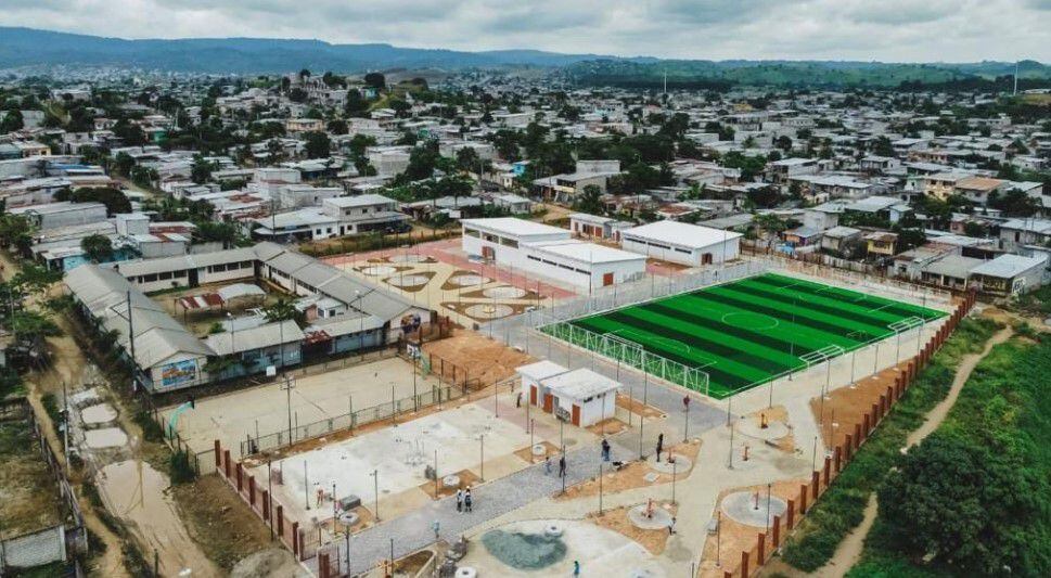 Parque polifuncional de cooperativa Sergio Toral tiene avance del 98 %