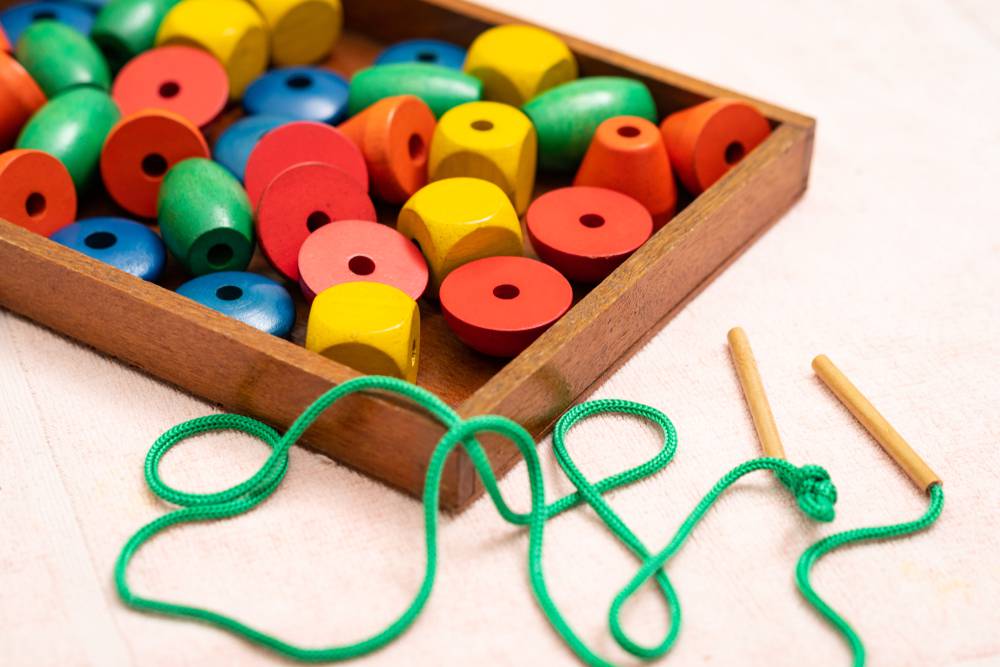 Juguete de madera bebé - Motricidad fina bebés - Montessori nivel