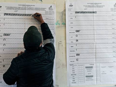 Comenzó el conteo de votos tras cierre de proceso en Bolivia