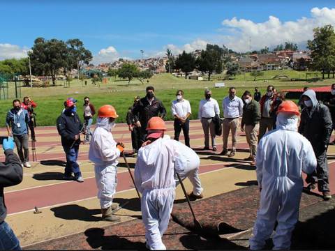 En riesgo instalación de pista atlética en Cuenca; donante da plazo de 60 dias para que se termine la obra