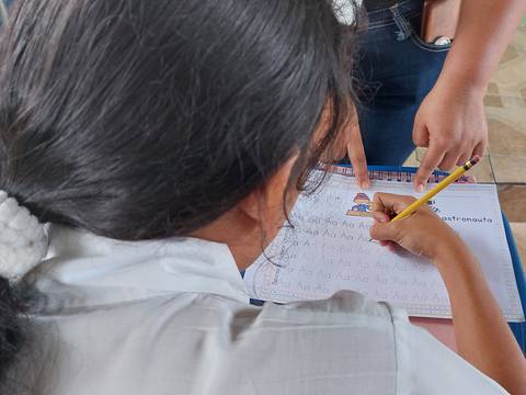Los ‘maestros sombra’: en Guayaquil hay 90 docentes que trabajan detrás de la pizarra con estudiantes con necesidades educativas específicas