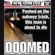 Polémica por foto de hombre a punto de morir en metro de Nueva York 