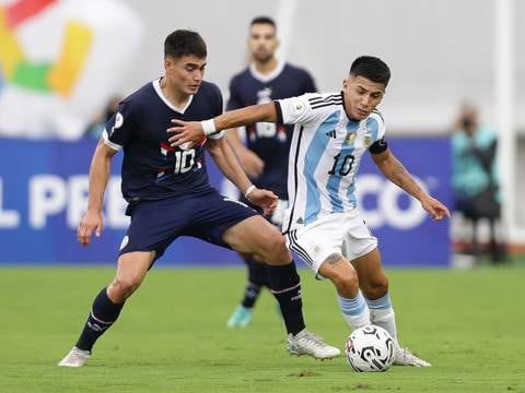 Argentina rescata un empate en el tiempo de descuento ante Paraguay en el Preolímpico Sub-23