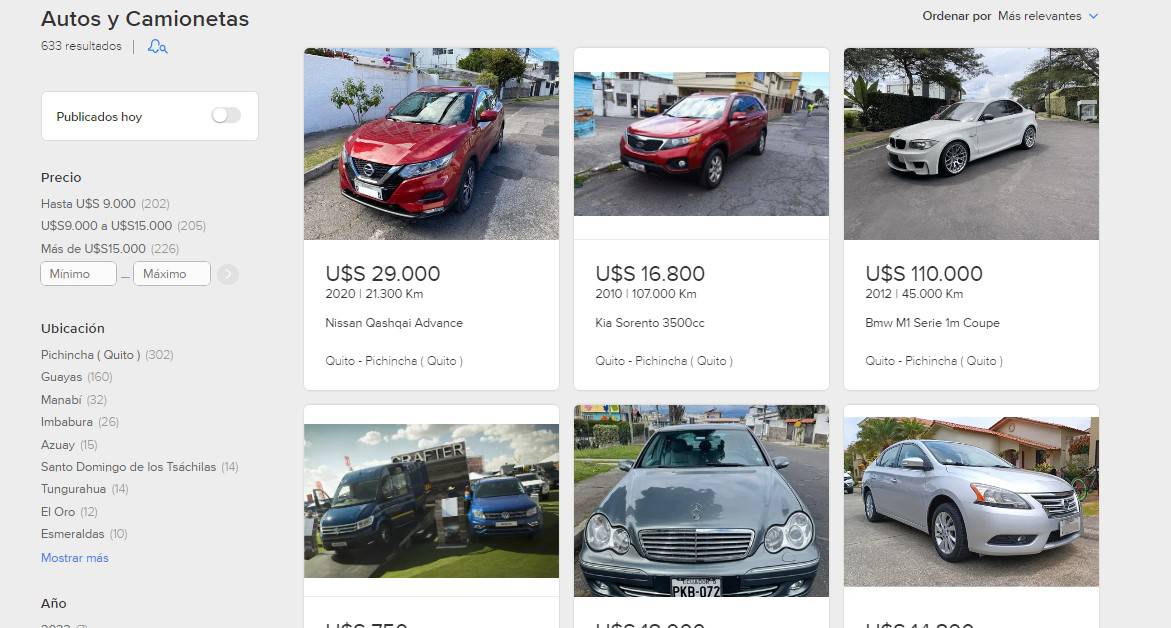 binario Cruel Sur oeste Busca vehículo? Estos cinco portales venden carros en Ecuador | Economía |  Noticias | El Universo