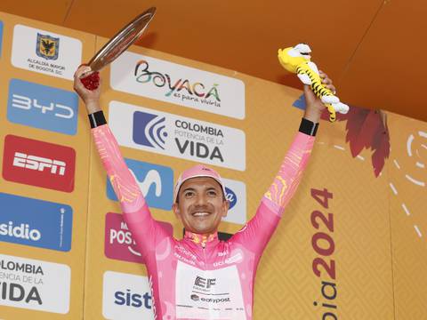 ‘No dejamos de intentarlo, al final nos vamos contentos’, afirma Richard Carapaz, subcampeón del Tour Colombia
