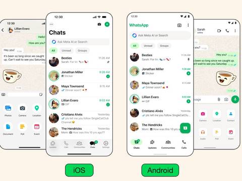 WhatsApp con nueva paleta de color, filtros de chats y navegación más sencilla