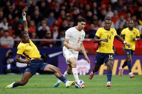Achraf Hakimi llena de elogios a Willian Pacho tras empatar con Ecuador: ‘Es un chico muy bueno, le deseo lo mejor’