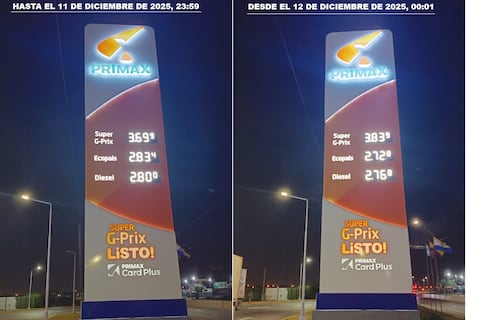 Rige en Ecuador el nuevo precio del galón de diésel y de las gasolinas extra, ecopaís y súper