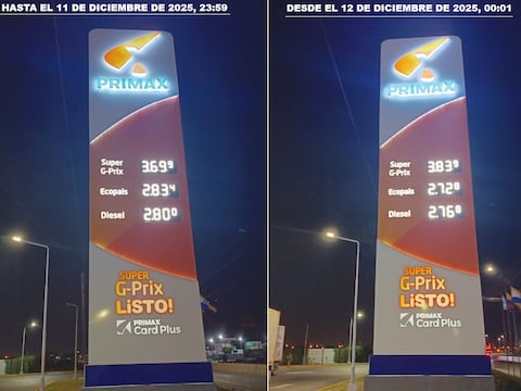 Rige en Ecuador el nuevo precio del galón de diésel y de las gasolinas extra, ecopaís y súper