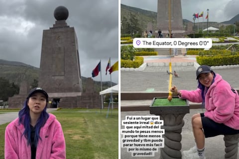 Chingu Amiga posa en la Mitad del Mundo, en Quito: “Este lugar se siente irreal”