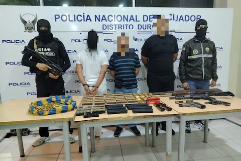 Detenidos con armas en Samborondón reciben prisión preventiva: podrían recibir pena de 13 años de prisión
