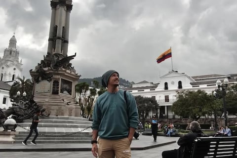 Coco Maggio está en Ecuador: el actor argentino prueba el locro, el helado de paila y el tigrillo
